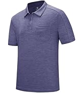 Rdruko Men's Polo Shirts Short Sleeve Quick Dry Outdoor Golf Sports Shirts with Pocket