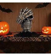 oliruim See No Evil Skeleton Thinker Figurines - Gothic No Hear No See No Speak Home Decor Statue...