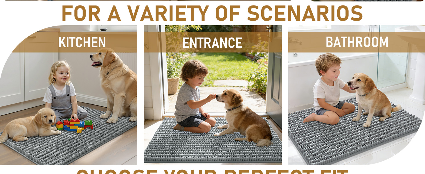 OLANLY Dog Door Mat for Muddy Paws