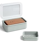 AIMAIAIMAI Extra Large Leakproof Silicone Travel Soap Case for Men | Jumbo 10oz Soap Holder for D...