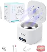 OTraki Ultrasonic Retainer Cleaner Machine, 49kHz Dentures Cleaner Machine with UV Lights Deep Cl...