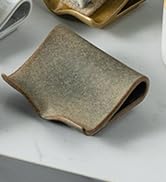 Zoeeker Soap Dish, Self-Draining Soap Holder for Shower Ceramic Waterfall Drying Tray for Bathroo...