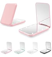 Kakuje Travel Mirror with Light, 1X/3X Magnification LED Compact Mirror with Nternal BIattery, Pi...