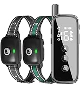 Heaflex Dog Training Collar 2 Dogs Upgraded 2600FT Remote Rechargeable Waterproof Electric Shock ...