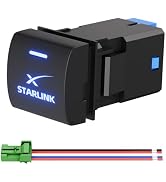 Push Button Switch for Starlink Full Series, 4-Pole 12V On Off Switch, 0.87×0.87 Inch LED Power S...