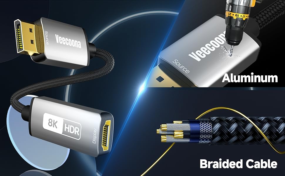 DisplayPort 1.4 to HDMI 2.1 Adapter