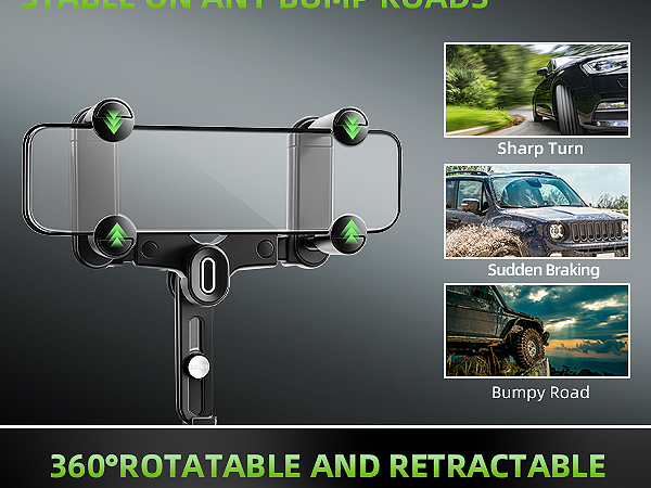 SXhyf Rotatable and Retractable Car Phone Holder