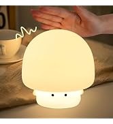YISUN Mushroom Night Light, Cute Silicone Nightlight for Baby Toddler, Rechargeable LED Nursery L...