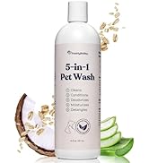 Dog and Cat Shampoo and Conditioner for Dogs and Cats - Best 5 in 1 Fresh Pet Wash - Natural Ingr...
