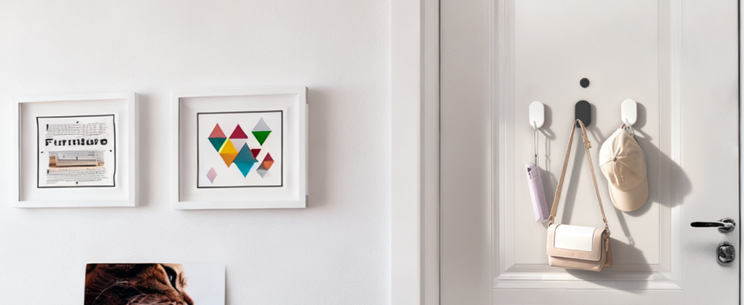 Living Room Door Hooks: Keep your entryway clutter-free with hooks for keys, umbrellas, and bags.