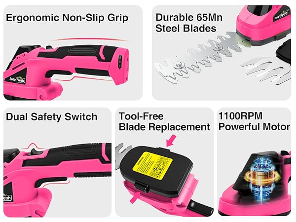 SnapFresh Cordless Grass Shear Bush Trimmer