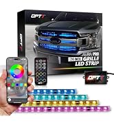 OPT7 Aura Pro RGB LED Grille Lights with App & Remote Control, 4pc 24" Light Strips, Waterproof F...