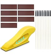 Micro Sander Block Kit+10 Sanding Sticks,70pcs 80-600Grit Detail Sandpaper,3.5" x 1" Micro Hand S...