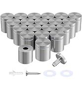 20-Pack Standoff Screws (1 in. Dia x 1 in. L), Stainless Steel Standoff Mounting Hardware for Acr...