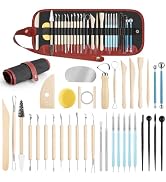 UUSYCUN 36PCS Pottery & Clay Sculpting Tools, Ceramics Polymer Tools Set, Clay Modeling Tools wit...