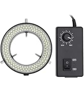 DIYPHONE Microscope 144 LED Ring Light Adjustable Illuminator,Microscope Lamp Source for Industry...