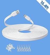 ANLINK 20ft Flat Micro USB Cable, Charging and Data Sync, 6M Micro USB Cord for WyzeCam, Wyze Cam...