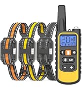 3 Pack Dog Training Collar – Remote Dog Shock Collars with Beep, Vibration and Safe Shock Modes, ...