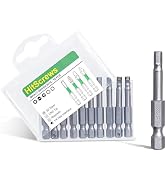 2 Inch 5/32" SAE Hex Head Allen Wrench Drill Bit Set 10 Pcs Industrial Taiwan S2 Steel Impact Dri...