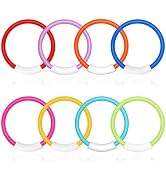 Korlon Tec Pool Diving Toys, 8 Pcs Colorful Pool Rings for Kids, Underwater Training Swimming Poo...