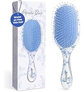 AIMIKE Porcelia Qing Detangler Brush, Pain-Free Detangling Brush with Ultra-Soft FlexGlide Bristl...