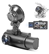 Dash Cam Front Rear and Inside 1080P Three Channels with IR Night Vision Car Camera Three Way Tri...