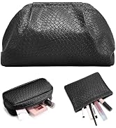 BOYATU Travel Makeup Bags for Women: Elegant Evening Woven Vegan Leather Make up Bag Clutch – 3 P...