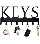 Key Holder for Wall, Nail-Free Key Holder, Wall Mounted Key Hooks for Wall, Metal Key Rack for En...
