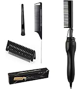 Electric Hot Comb Hair Straightener Electric Straightening Comb for African American Hair, Electr...