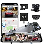 Pahaa L09 Dash Cam with STARVIS 2 Sensor, Rear View Mirror Camera 5.8GHz Fast WiFi, 4K Front 2.5K...