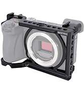 NICEYRIG Cage for Sony Alpha A6700 Mirrorless Camera, with QD Hole, NATO Rails and Cold Shoe Moun...