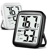 Antonki 2 Pack Room Thermometer for Home, Hygrometer Indoor Humidity Meter Gauge, Digital Tempera...