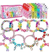leitait 24 Pack Bracelet Wands,Charm Bracelet Jewelry Making Kit,Arts Crafts for Kids,Unicorn Par...