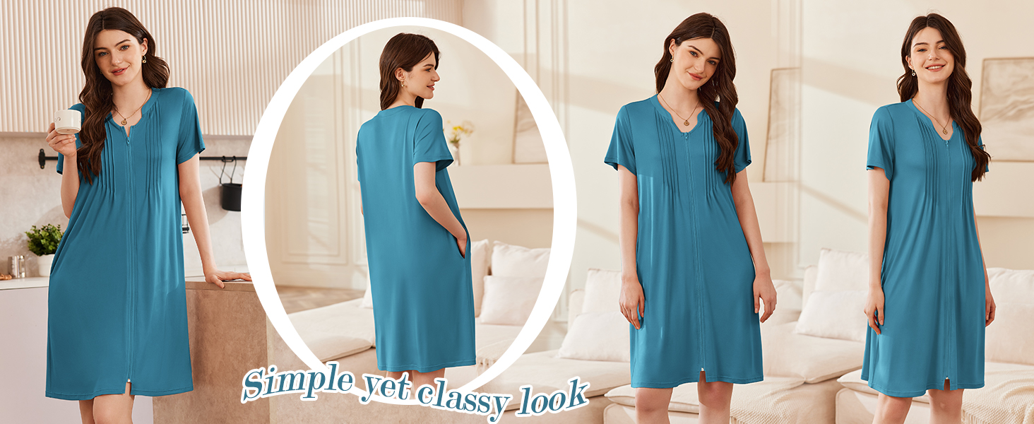 Women Zipper Robes