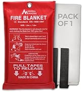 Sierra Madre Emergency Fire Blanket for Home and Kitchen – 100% Fiberglass Fire Suppression Blank...