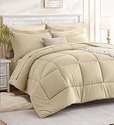 FreshCulture Twin XL Comforter Set, 5 Pieces Bed in a Bag for All Season, Twin XL Size Bedding Se...