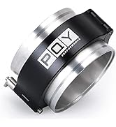 PQY 3 Inch Aluminum Quick Release V Band Clamp with Flange Intercooler Pipe Clamp Throttle Union ...