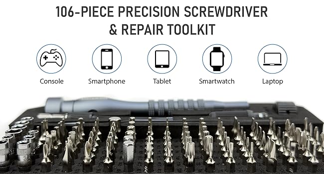 HowFixit PRO MAX 106-in-1 repair kit for smartphones tablets laptops consoles and smartwatches