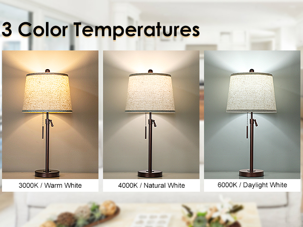 3 Color Temperatures Table Lamps