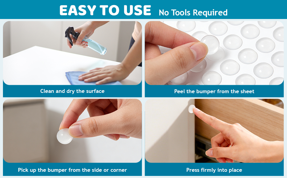 cabinet door bupers clear self adhesive