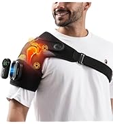 HOMRELEXA Cordless Shoulder Heating Pad with Magnetic Detachable Remote Control - Heated Massager...