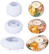 LET'S RESIN Tealight Candle Holder Resin Molds Silicone,3Pcs Tea Light Candle Holder Molds for Re...