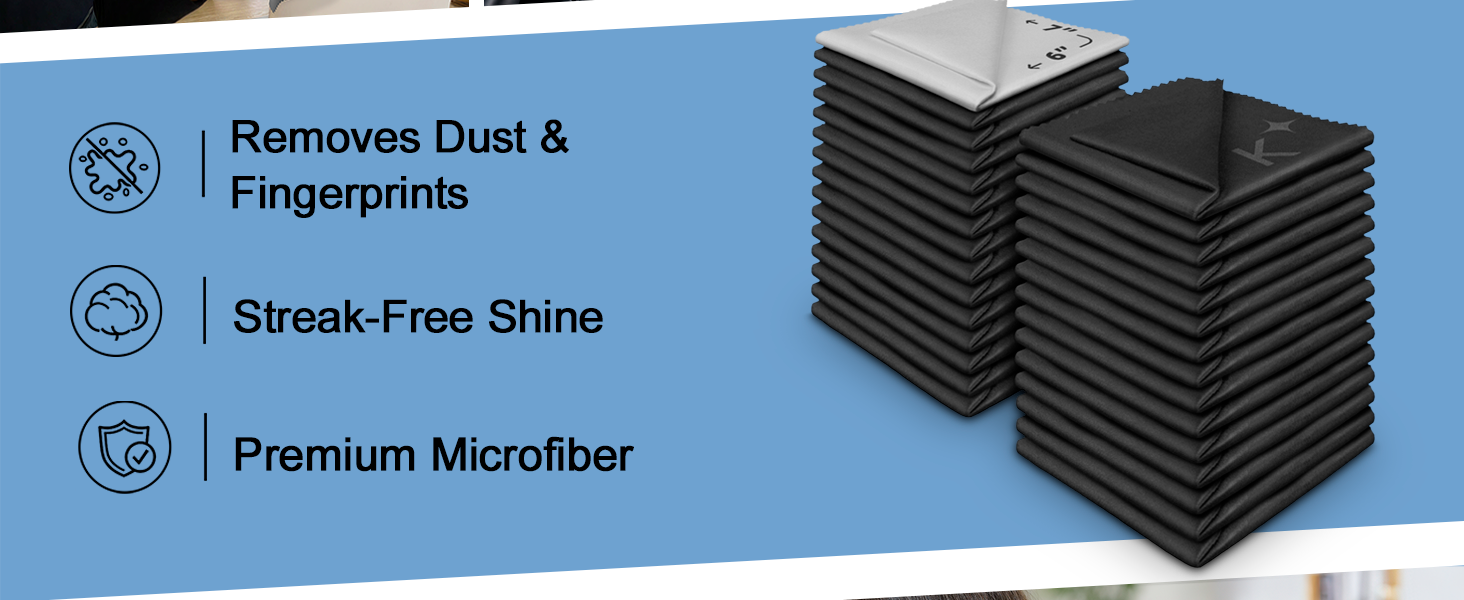 Microfiber Glasses Cleaning Cloths