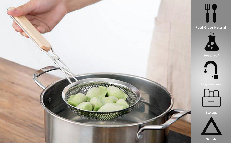 metal colander colander for kitchen pasta strainer with handle pot strainer colander with handle