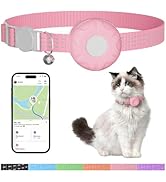 Cat Tracker, No Monthly Fee GPS Tracker Compatible with Apple Find My App(Only iOS), Waterproof C...