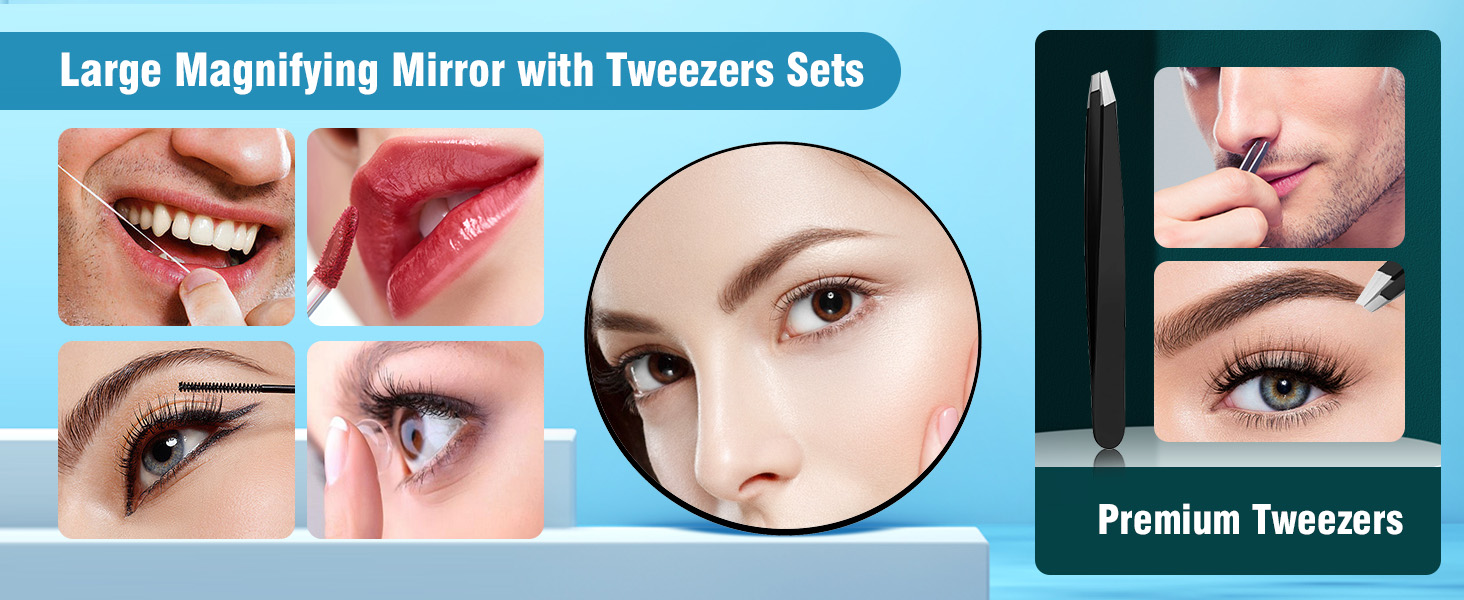 615 magnifying mirror with Tweezers