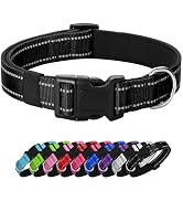 PenSeepet Reflective Dog Collar Padded with Soft Neoprene Breathable Quick Release Basic Dog Coll...