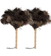 iHUFeather 2 Packs Ostrich Feather Duster 16 inch, Fluffy Natural Genuine Ostrich Feathers Duster...