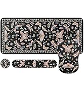 iLeadon Large Mouse Pad and Keyboard Wrist Rest,4in1 Desk Pad Set for Computer Keyboard,Long Flor...