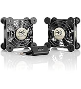 AC Infinity MULTIFAN S5, Quiet Dual 80mm USB Fan, UL-Certified for Receiver DVR Playstation Xbox ...